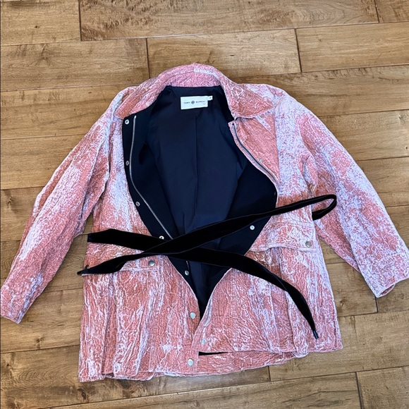 Tory Burch Velvet Anorak in Holiday Rose - Picture 11 of 16